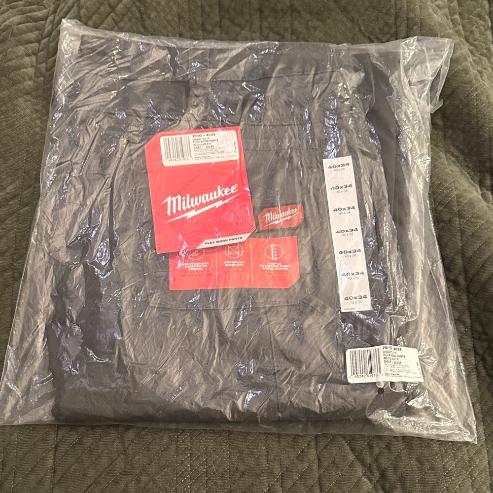 Milwaukee Heavy Duty Flex Work Pants Grey